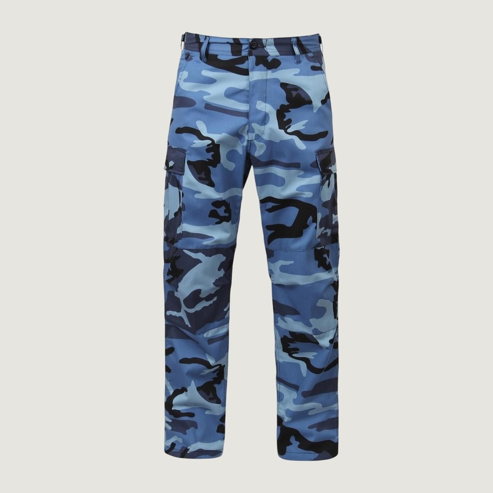 Rothco Cargo Pants BDU Blue Camouflage Small Regular